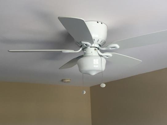 Indoor Brushed Nickel Ceiling Fan with Light Kennesaw 42 in 