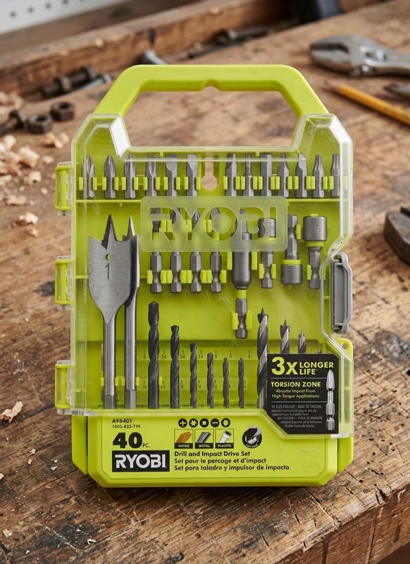 RYOBI 70-Piece Impact Rated Driving Kit with 40-Piece Drill and