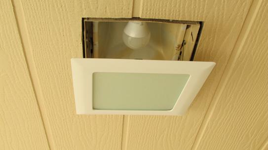 Halo 9 in. White Recessed Ceiling Light Square Trim with ...