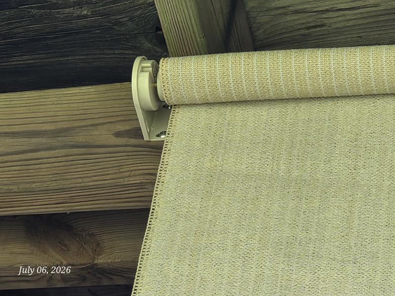 DIFY 10 ft. x 8 ft. Anthracite 200 GSM HDPE Fabric Roller Shades