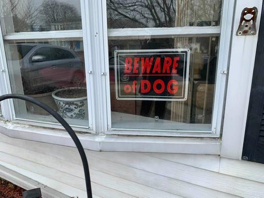 Pack De 2 Plaques Aluminium "Attention Chien" - 30,5 X 20,3 Cm - Avec Fixations Pour Jardin, Cour, Ferme - Signalétique Sécurité