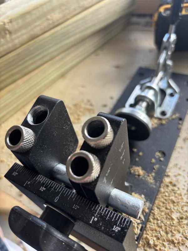 WEN Metal Pocket Hole Jig Kit with L-Base, Step Drill Bit, and