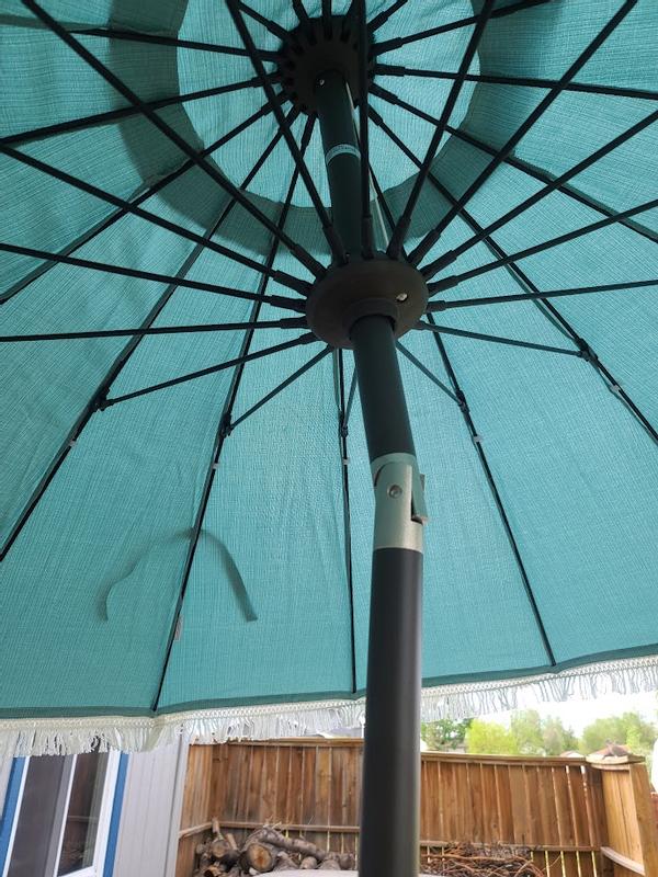 allen + roth 9-ft auto-tilt market patio umbrella polyester usa38a278zt-ls allen + roth 9-ft Aluminum Multiple Colors/Finishes Market Patio Umbrella  USA38A278ZT-II-LS at Lowes.com