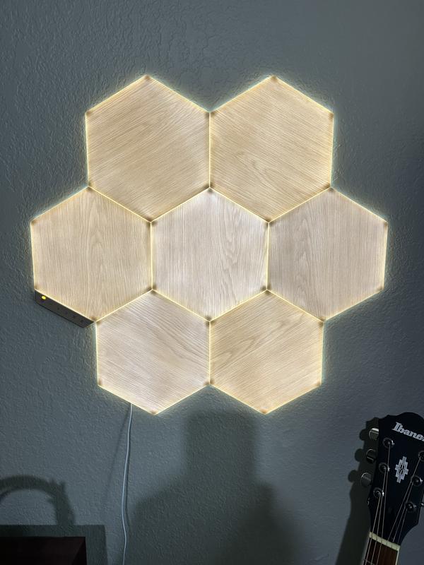 Nanoleaf Elements Wood Look Smarter Kit -7 Smart LED Panels