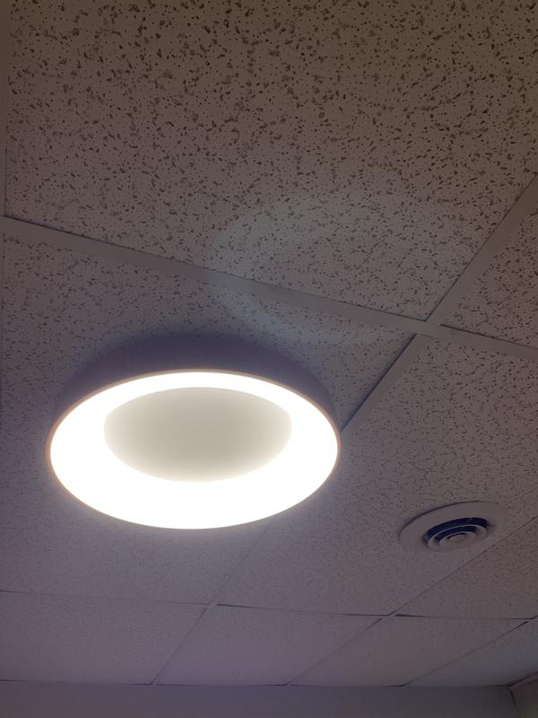 OUKANING 18.5 in. 1-Light Modern Wood 3 Colors Selectable LED
