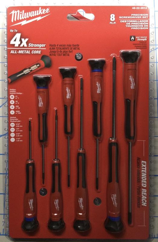 pusuke　0718 Milwaukee 4-Piece Precision Screwdriver Set with 8-Piece