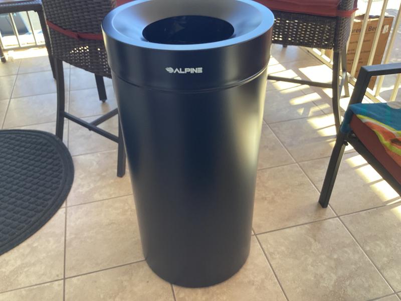 Alpine Industries 54 Gal. Black Stainless Steel Compost and Indoor