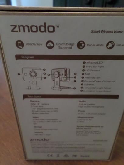 Zmodo Wired 720p Hd Mini Wi Fi Standard Surveillance Camera