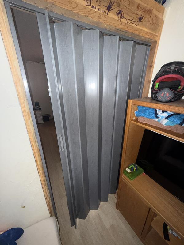 SOCBAZZAR 32 in. x 80 in. Black Finished PVC Interior Folding