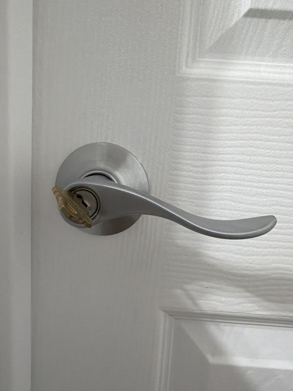 Schlage Accent Satin Nickel Classic Keyed Entry Door Handle F51 V
