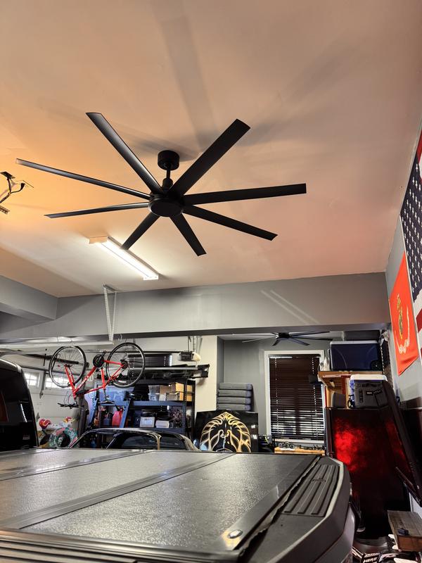 Breezary Melissa 84 in. (7 ft.) Windmill Black Ceiling Fan with
