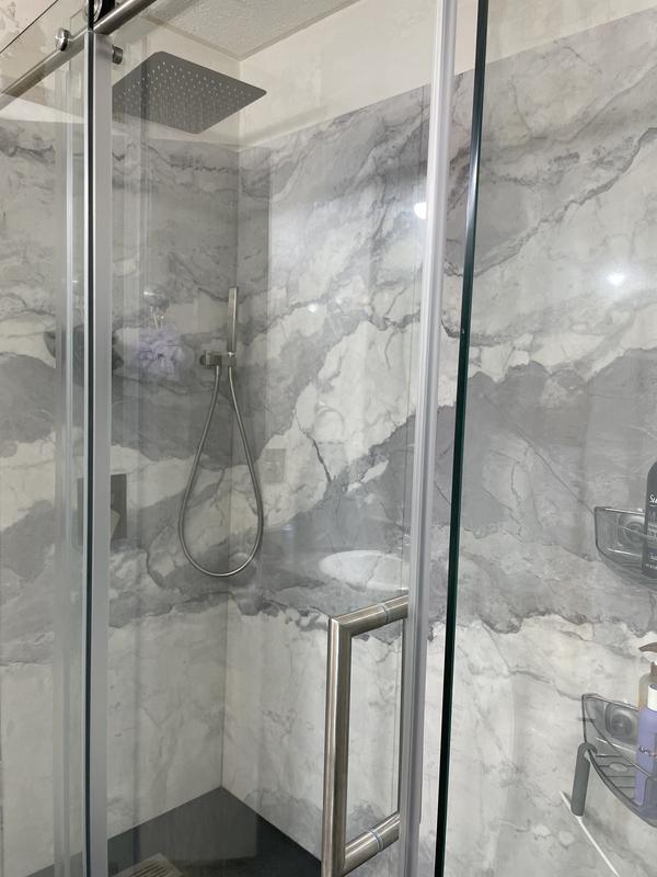 Aston 44 in. - 48 in. x 36 in. x 80 in. Frameless Corner Sliding