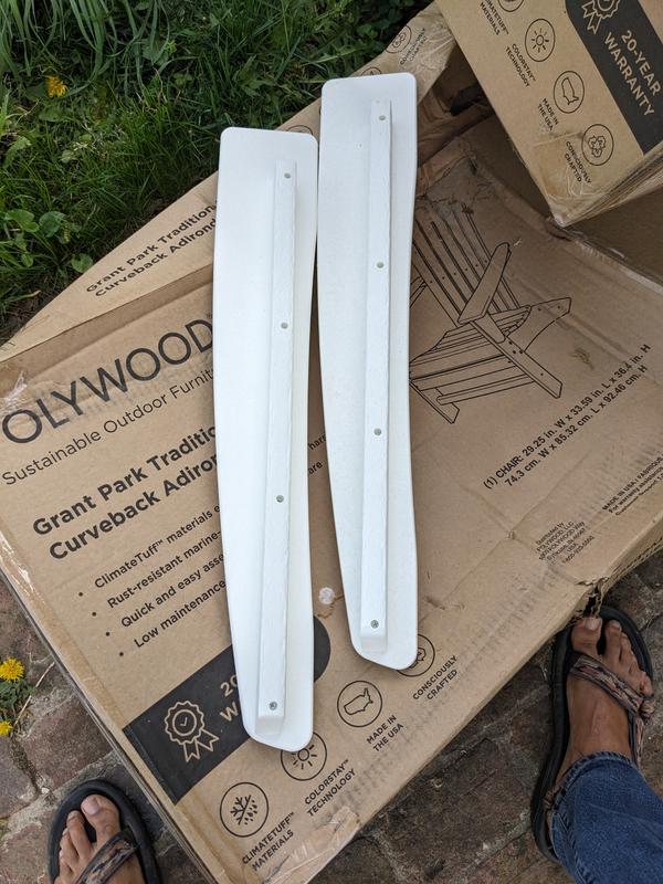 【poco様】専用・青360ｇ×2≪リクエスト特割特価≫ POLYWOOD Grant Park Traditional Curveback Pacific Blue Plastic