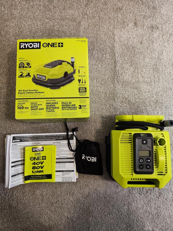 Ryobi 18v One+ Dual Function Inflator/deflator Review RYOBI 18V