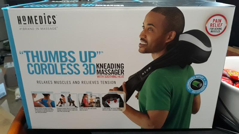 HoMEDICS Cordless 3D Trutouch Neck And Shoulder Massager With Heat 