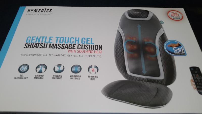 HoMedics Gentle Touch Gel Deluxe Shiatsu Neck, Shoulder and Back Massage  Cushion with Heat with Deep…See more HoMedics Gentle Touch Gel Deluxe  Shiatsu