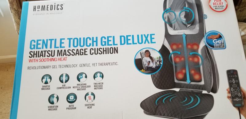 Gentle Touch Gel Shiatsu Massage Cushion with Heat - Homedics