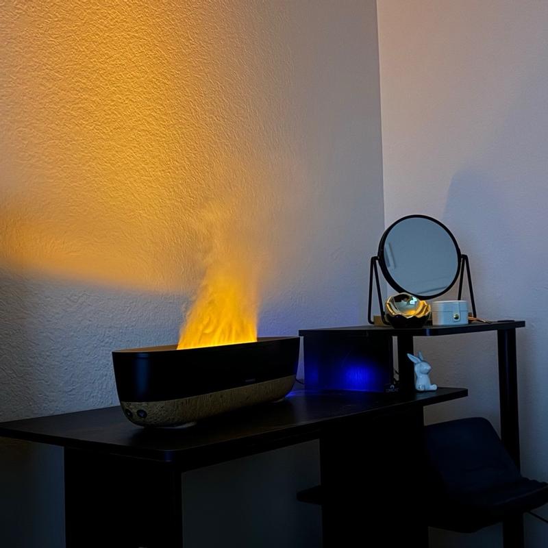 HOMEDICS Fireside Flame-effect 0.26-Gallon Tabletop Cool Mist ...