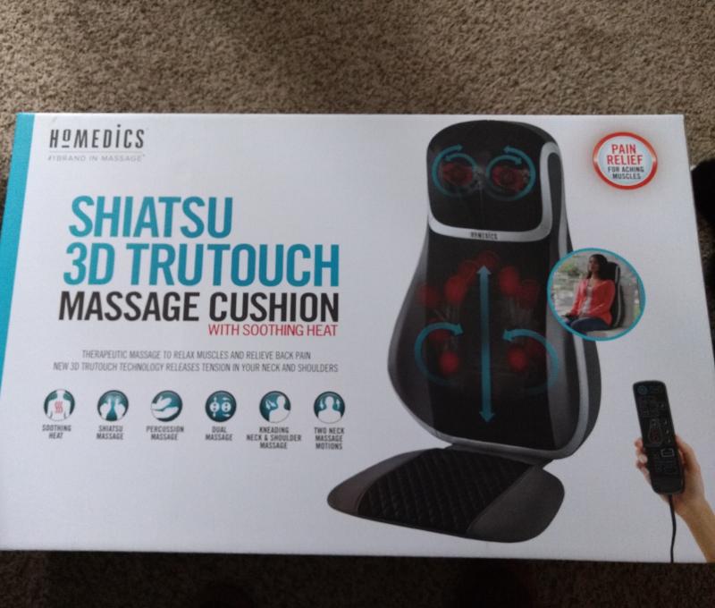 Homedics shiatsu 3d shop trutouch massage cushion