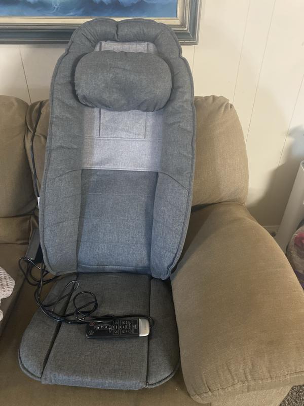 Homedics Total Recline Massage Cushion, Ultimate Versatility, Sit Up, Lean  Back, Lie Down, Soothing …See more Homedics Total Recline Massage Cushion