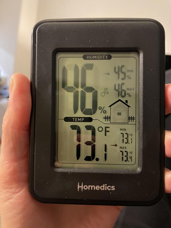 OFFSCH 1 Set Hygrometer Clock Home Temperature Monitor Digital Temperature  Gauge Home Tool Humidistat Humidity Sensor Humidity and Indoor Hydrometer