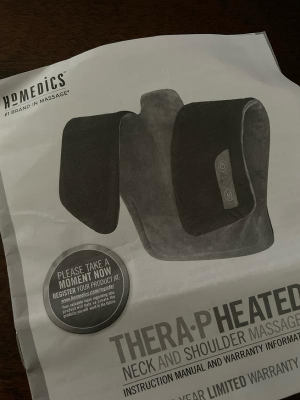 Homedics Heated Vibration Neck and Shoulder Wrap, Grey
