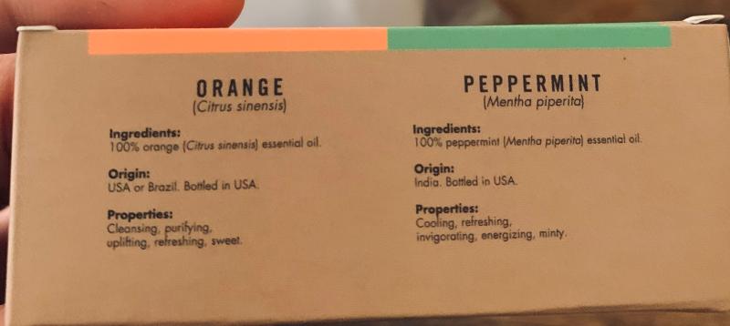 Sample scents loved the peppermint