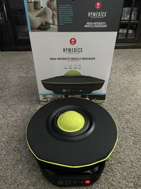HoMedics® HighIntensity Muscle Massager with Heat in Black/Green Bed