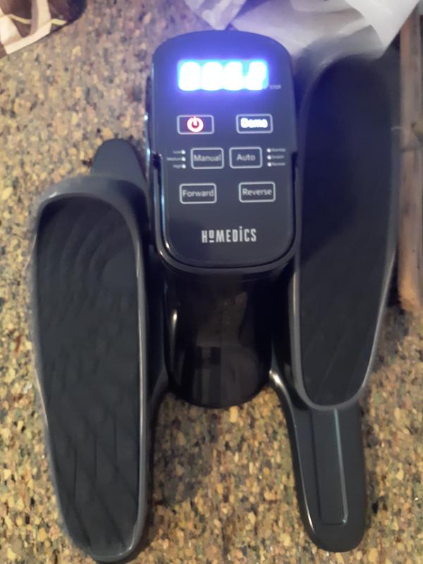 Homedics stay fit Mini Stepper showing me how it goes backward on demo mode