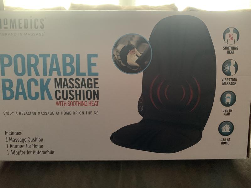 HoMedics Portable Back Massage Heated Cushion - Black, 1 ct - Kroger