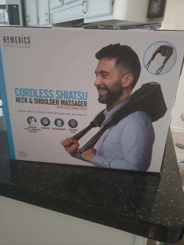 HoMedics Cordless Shiatsu Neck and Shoulder Massager with Heat