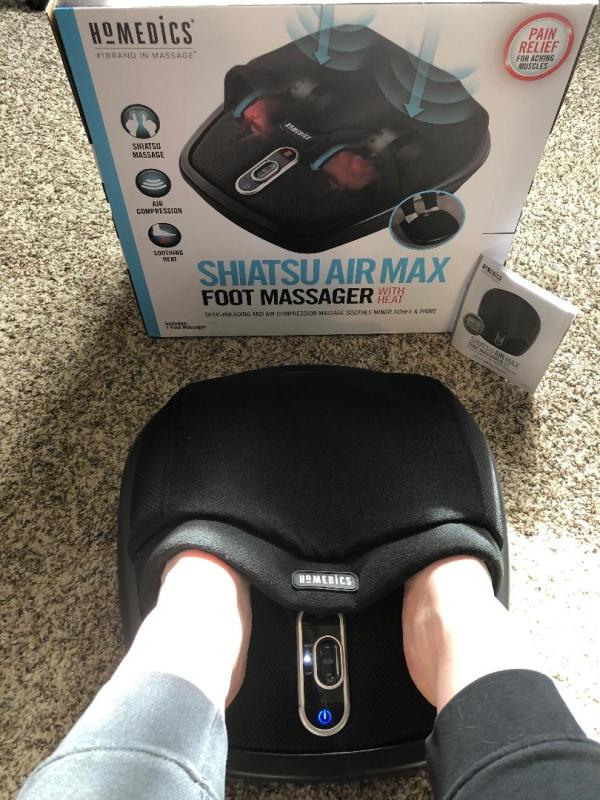 HoMedics Shiatsu Air Max Foot Massager with Heat Black FMS-307HJ - Best Buy