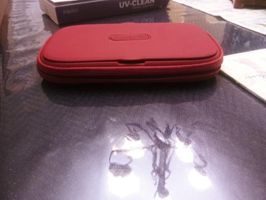 Before opening to put phone in.