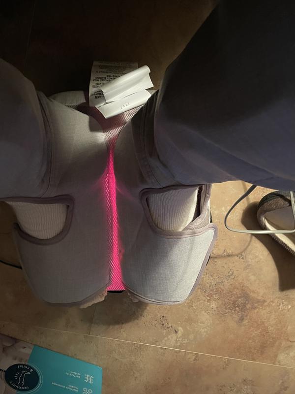 Massager in use with heat on.