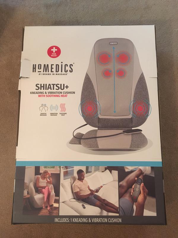 HOMEDICS Kneading and Vibration Cushion with Heat Plug-in Shiatsu Massager  in the Stretching & Recovery department at