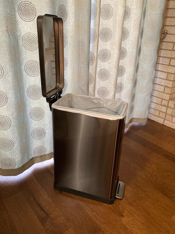 Home Zone Living Rectangle Pedal Stainless Steel Trash Can, 8 L - Dillons  Food Stores