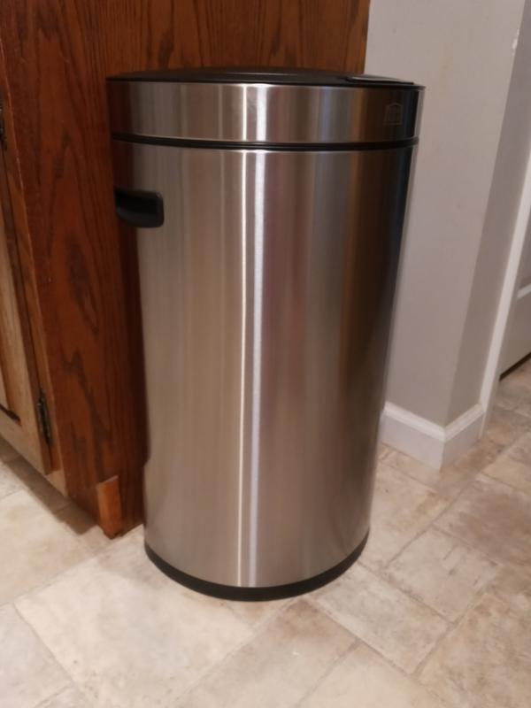 13 Gallon Sensor Kitchen Trash Can, Stainless Steel, Step Pedal, 48 Li —  Home Zone Living