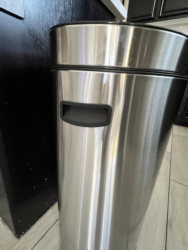 13 Gallon Sensor Kitchen Trash Can, Stainless Steel, Step Pedal, 48 Li —  Home Zone Living