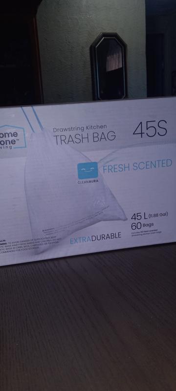 Reliable1st Code K Heavy Duty Trash Bags for 9-12 Gallon/35-45 Liter Drawstring | 1.2 Mil Heavy Duty (50 Count) | Heavy Duty Drawstring Garbage