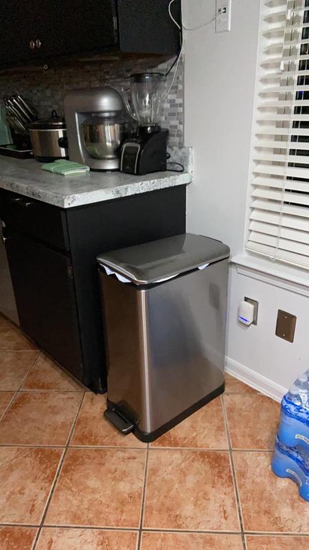 13 Gallon Kitchen Trash Can, Dual Compartment Recycle Combo — Home