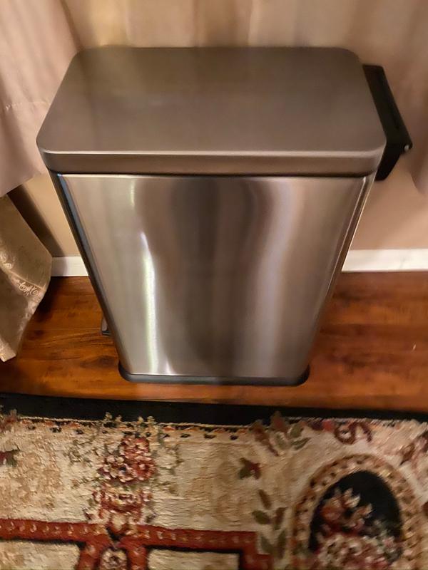 Home Zone Living 8 gal/ 30 Liter Kitchen Garbage Can Stainless Steel,Silver