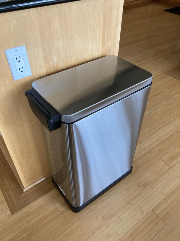 HZL Branded 12 Gallon Stainless Steel Slim Kitchen Trash Can