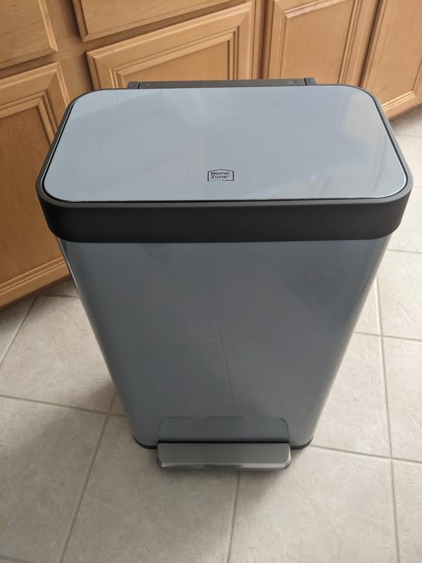 Home Zone Living 18.5 Gallon Kitchen Trash Can, Tall Stainless