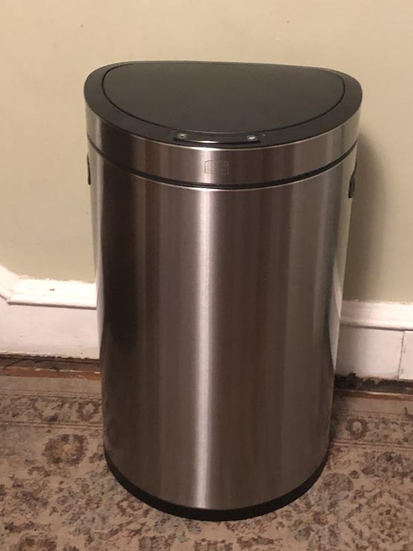 13 Gallon Sensor Kitchen Trash Can, Stainless Steel, Step Pedal, 48 Li —  Home Zone Living