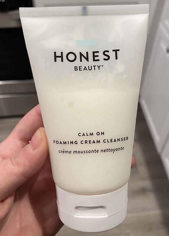 calm on foaming cream cleanser