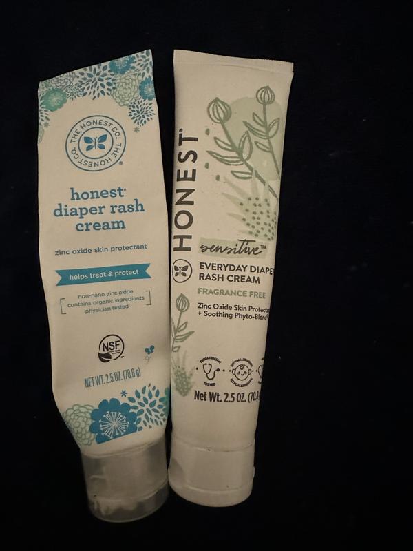 The Honest Company Organic Baby Diaper Rash Cream | Moisturizing + Calming  Zinc Oxide Ointment | NSF Certified, Cruelty Free | 2.5 oz