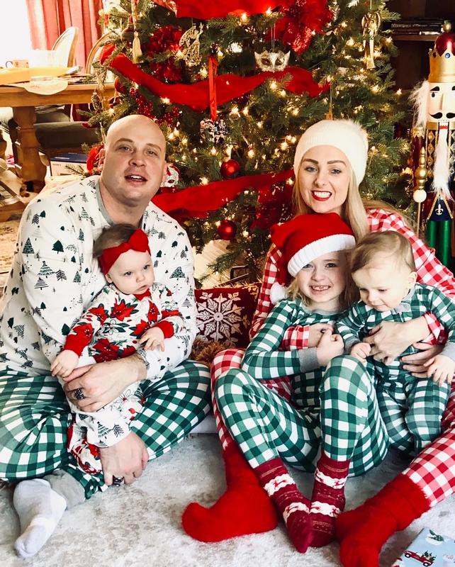 Family Matching Christmas Pajamas - Red Holiday PJ Sets With Bear/Penguin Print - View #7