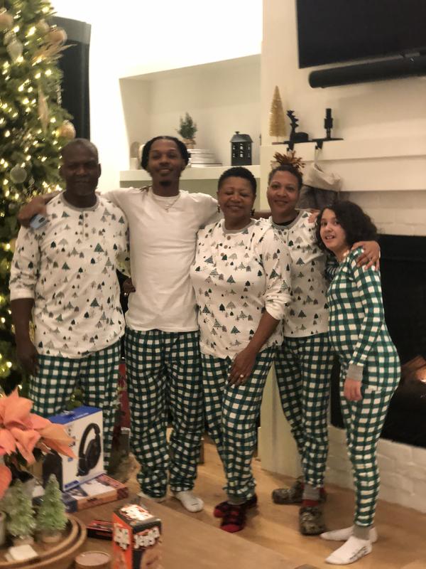 Organic Cotton Adult Women Christmas Family Two Piece Pajama Set