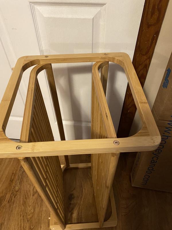 Honey Can Do 2 Tier Bamboo Shoe Rack 14 12 H x 30 W x 13 D Natural Office Depot