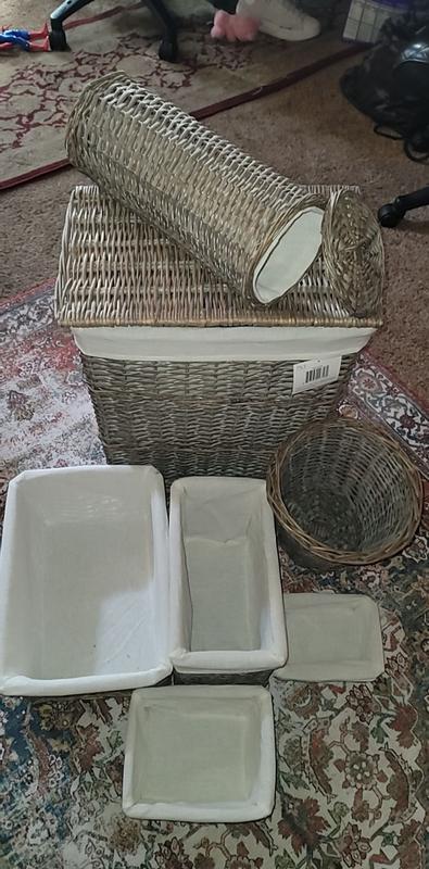 Best Buy: Honey-Can-Do 7-Piece Twisted Paper Rope Woven Bathroom Storage  Basket Set Grey HMP-09357